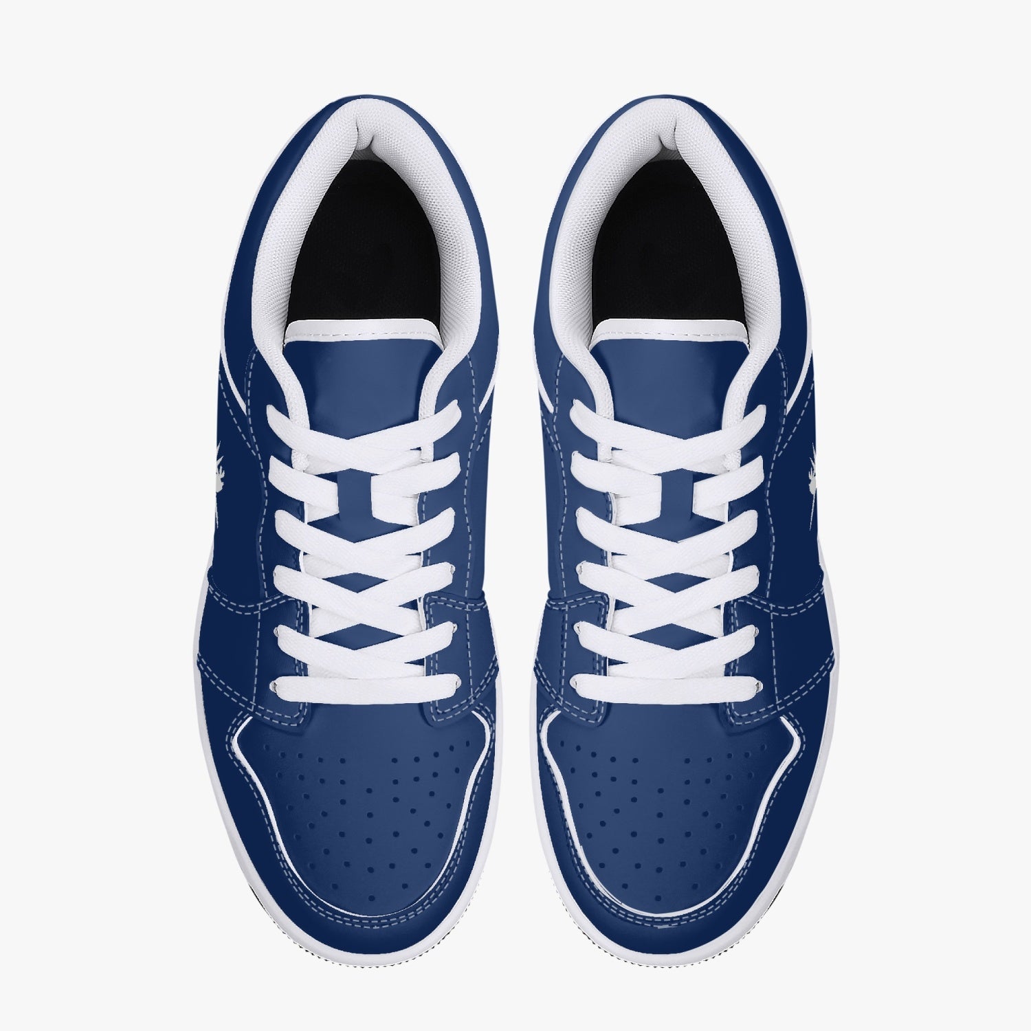 Blue Nunchucks Low-Top Leather Sneakers