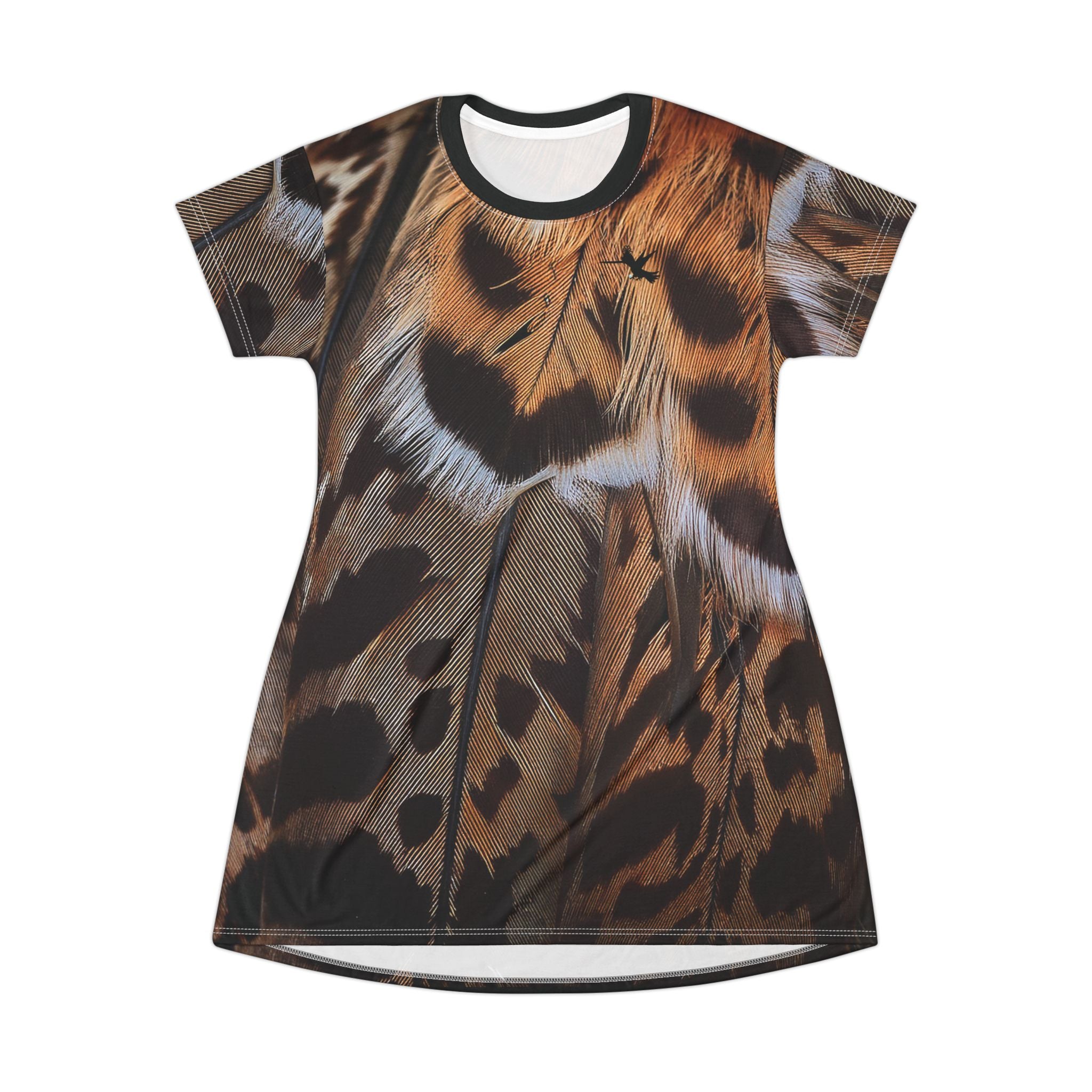 Spotted Feathers Diamond Ring T-Shirt Dress