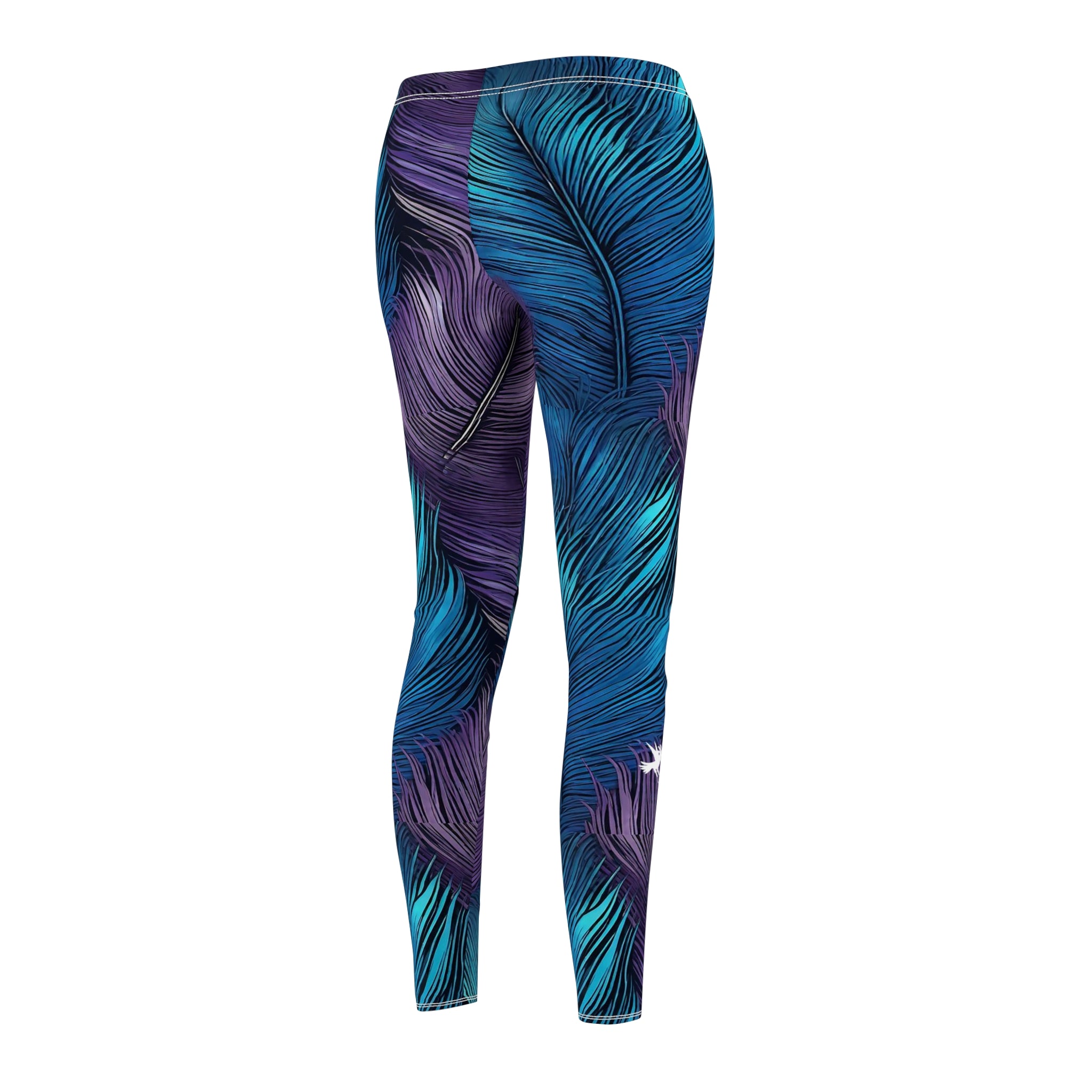 Purple Blue Plume Leggings