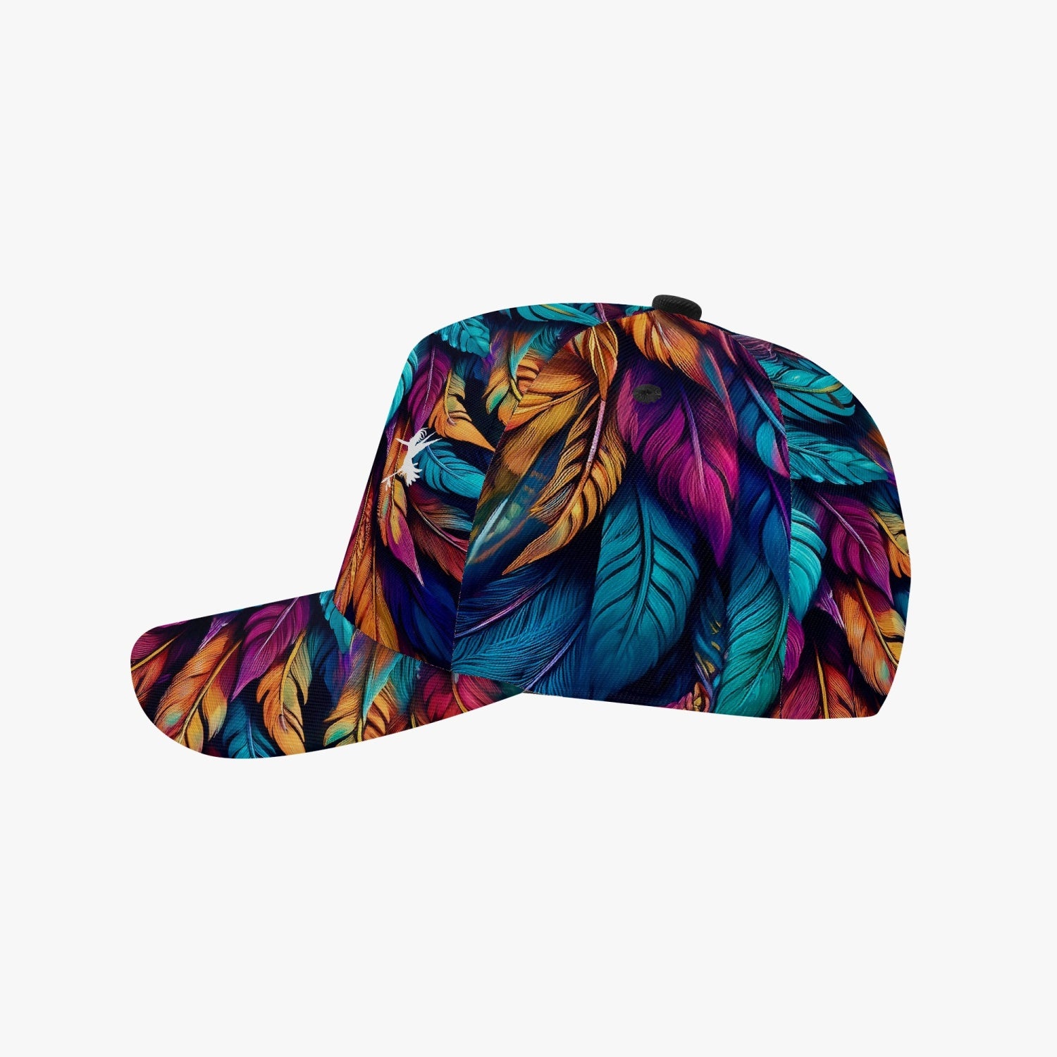 Canvas Colorful Feathers Hat