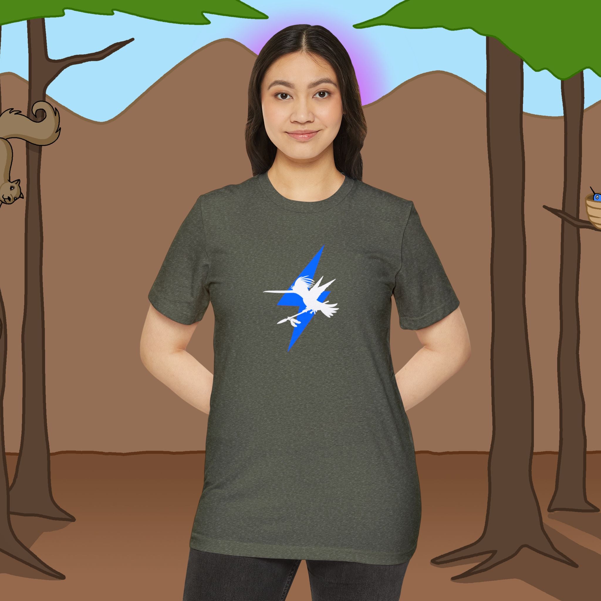 Lightening bolt Spear Recycled Organic Loose Fit T-Shirt