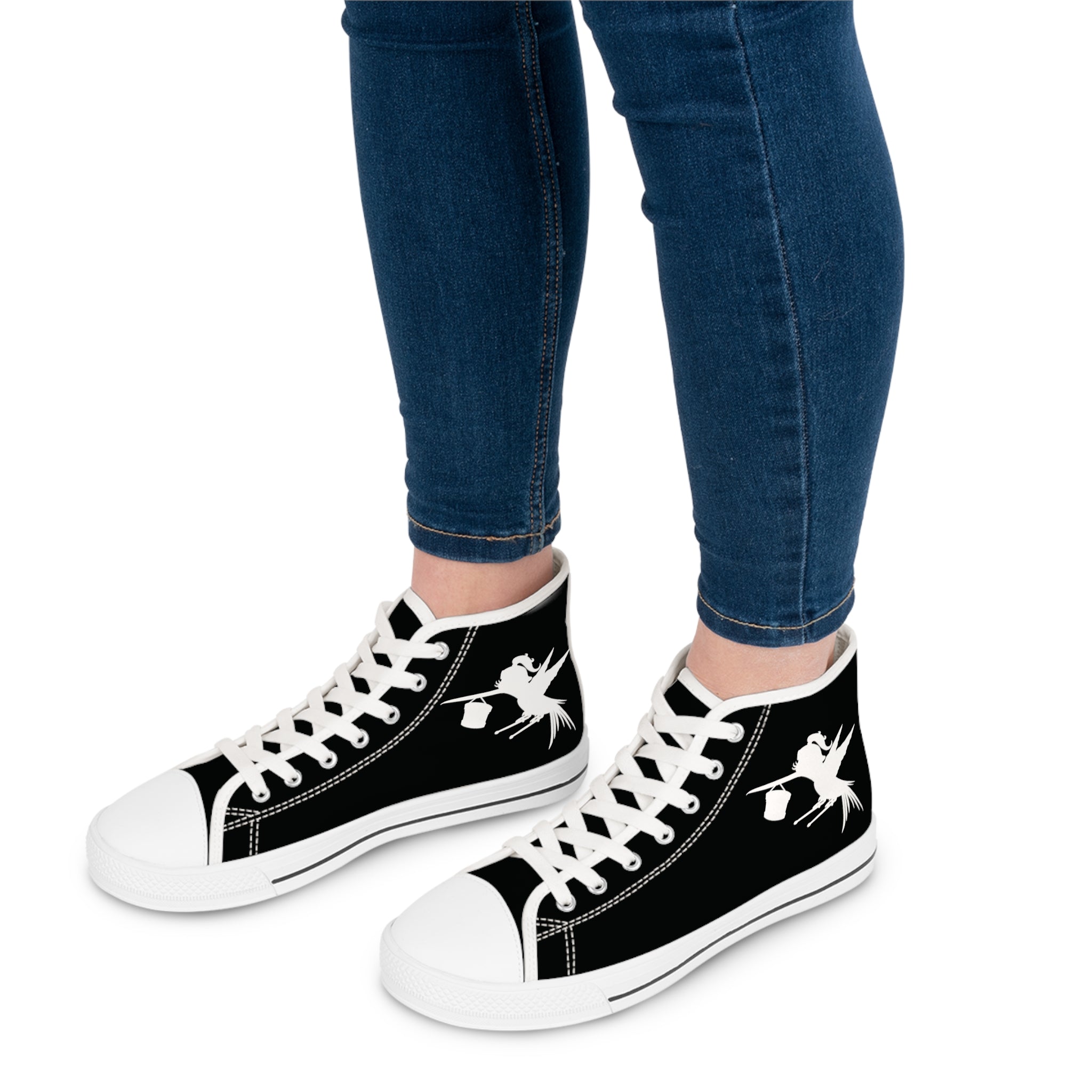 Rock Drummer Girl Women's High Top Sneakers