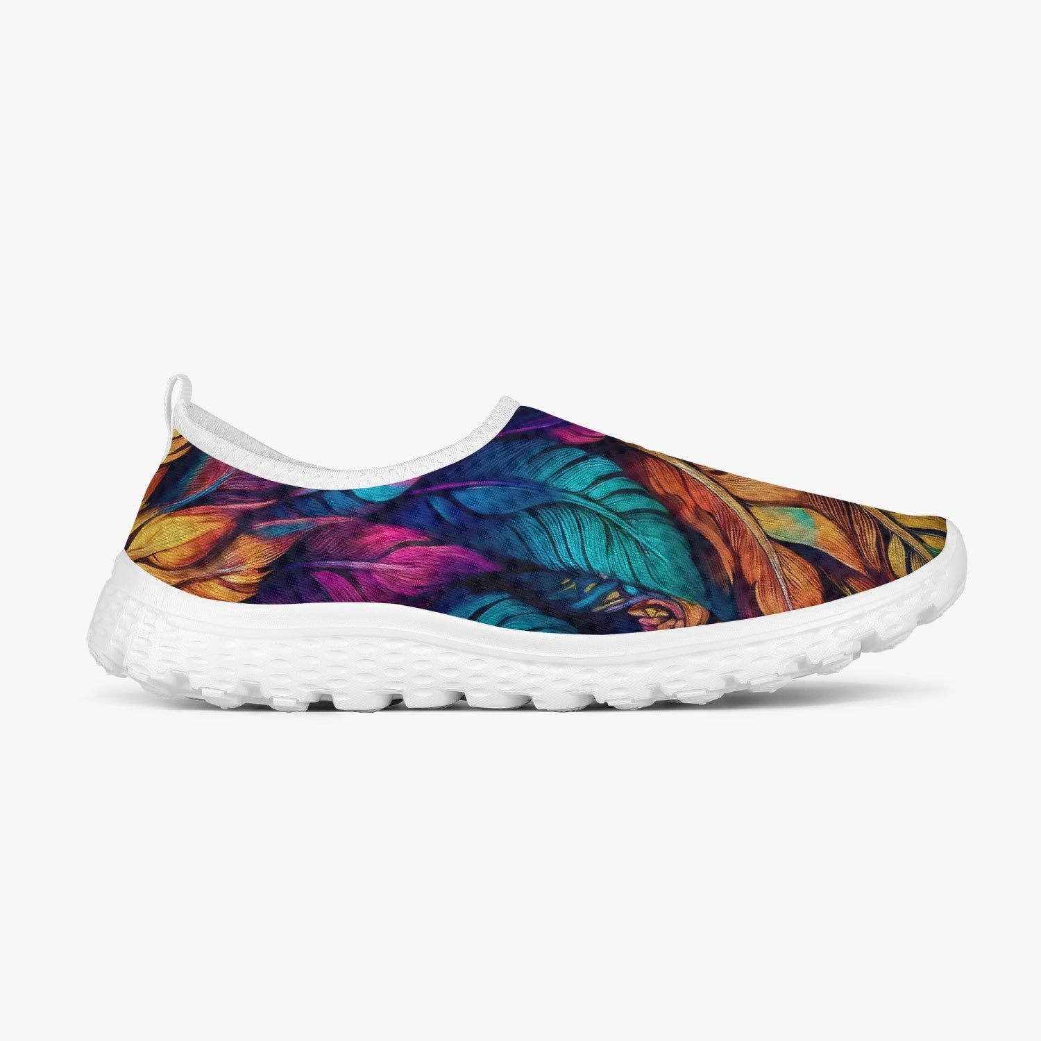 Colorful Feathers Women's Slip-On Mesh Running Shoes