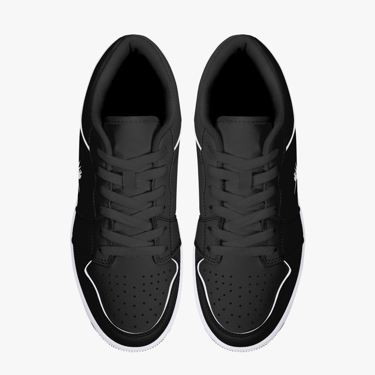 Black Nunchucks Low-Top Leather Sneakers