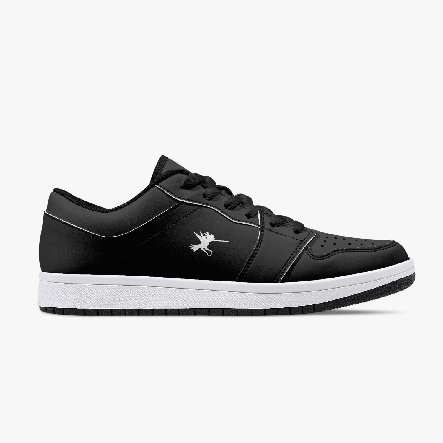 Black Nunchucks Low-Top Leather Sneakers