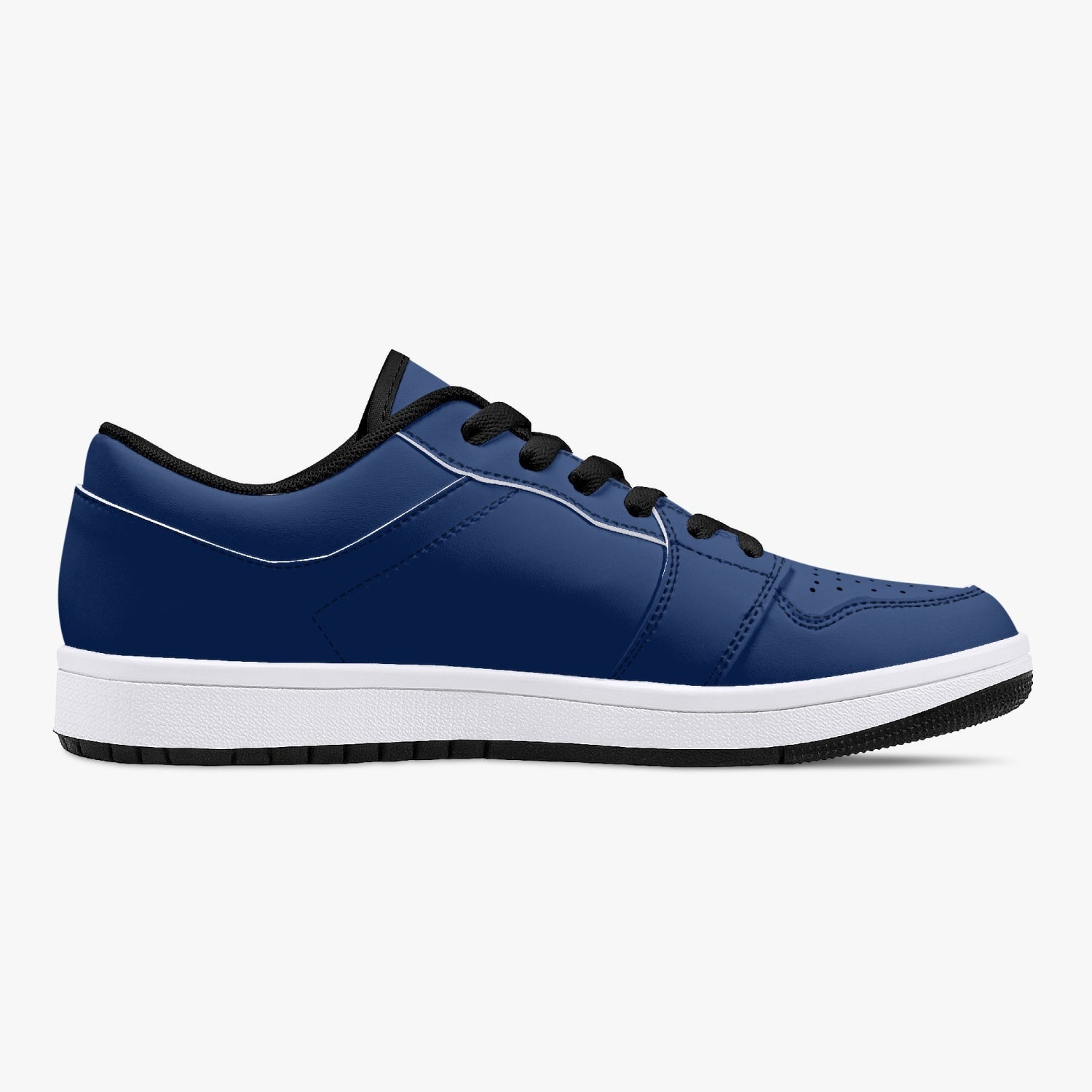 Blue Nunchucks Low-Top Leather Sneakers