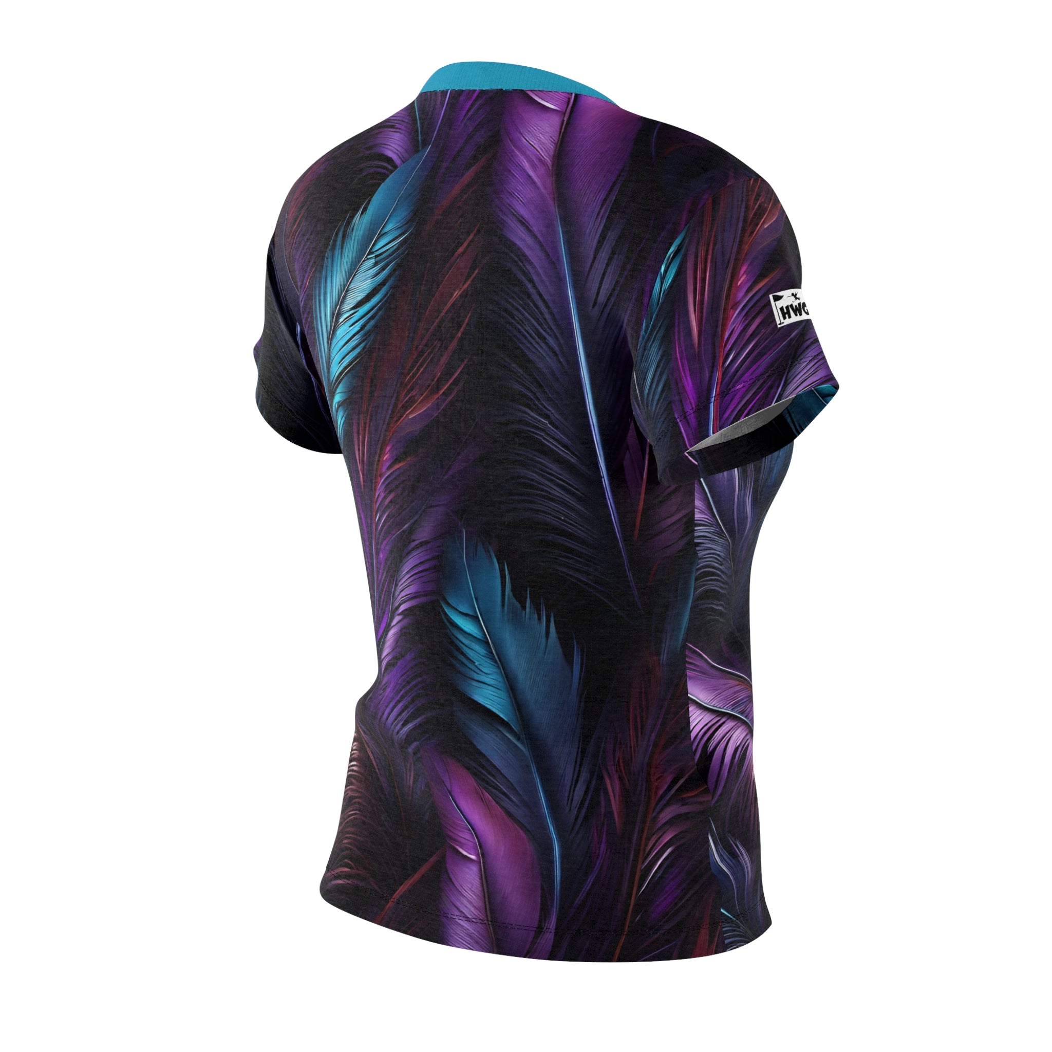 Teal Purple Feathers Women's Performance Tee