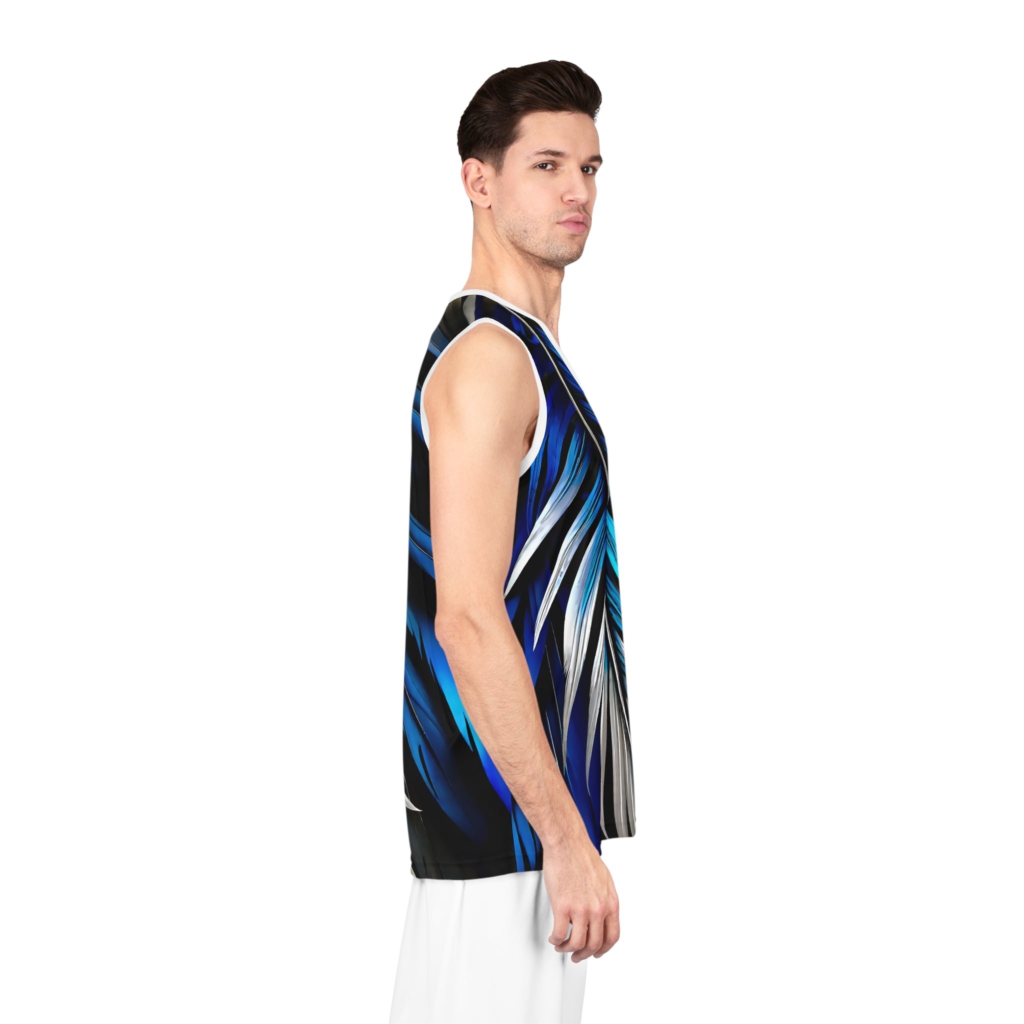 Blue White Feathers Golf Tank