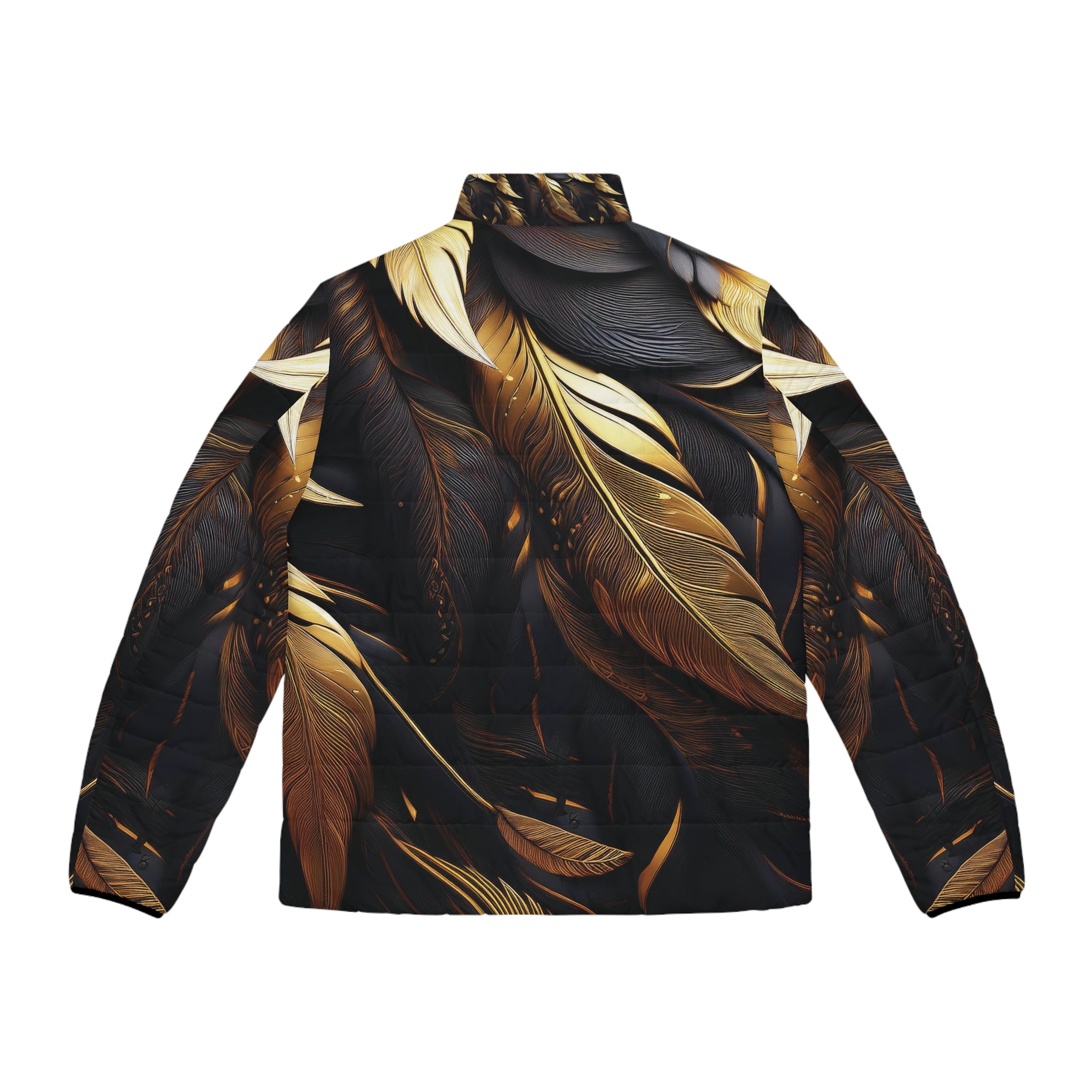 Golden Feathers Puffer Jacket