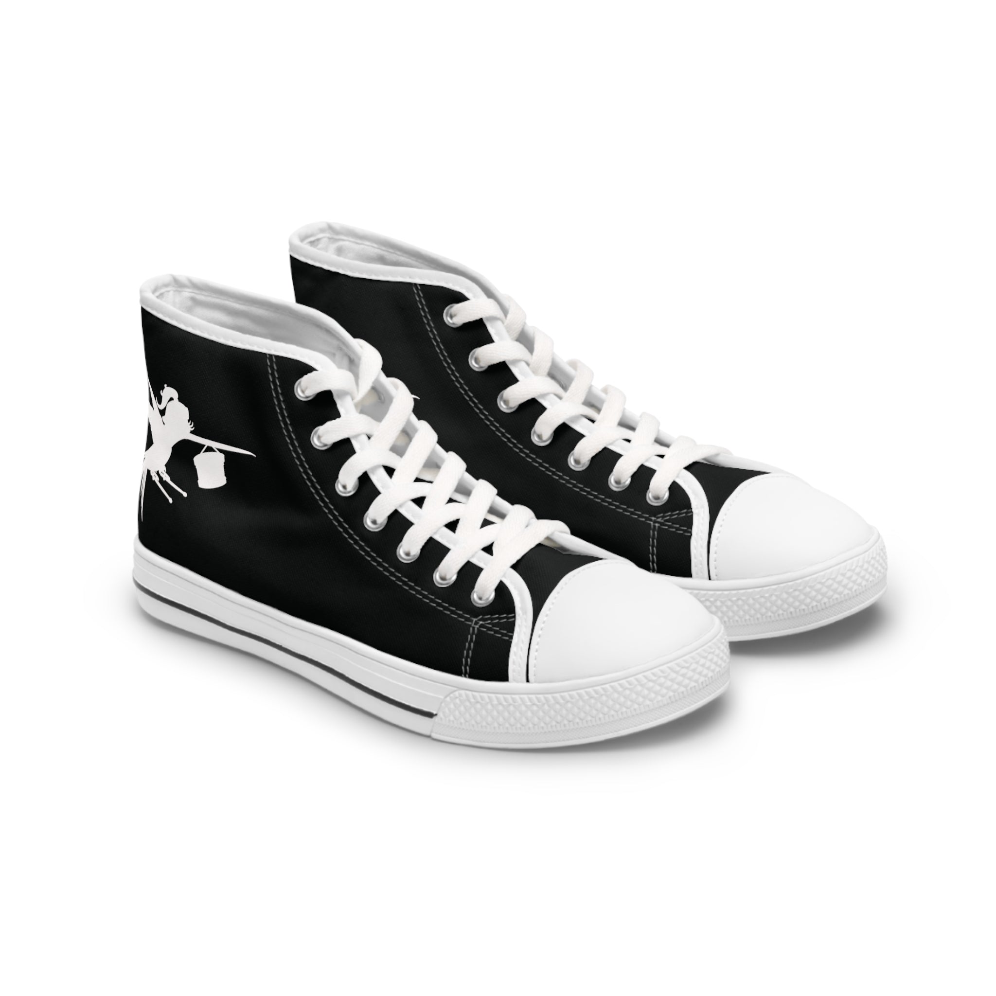 Rock Drummer Girl Women's High Top Sneakers