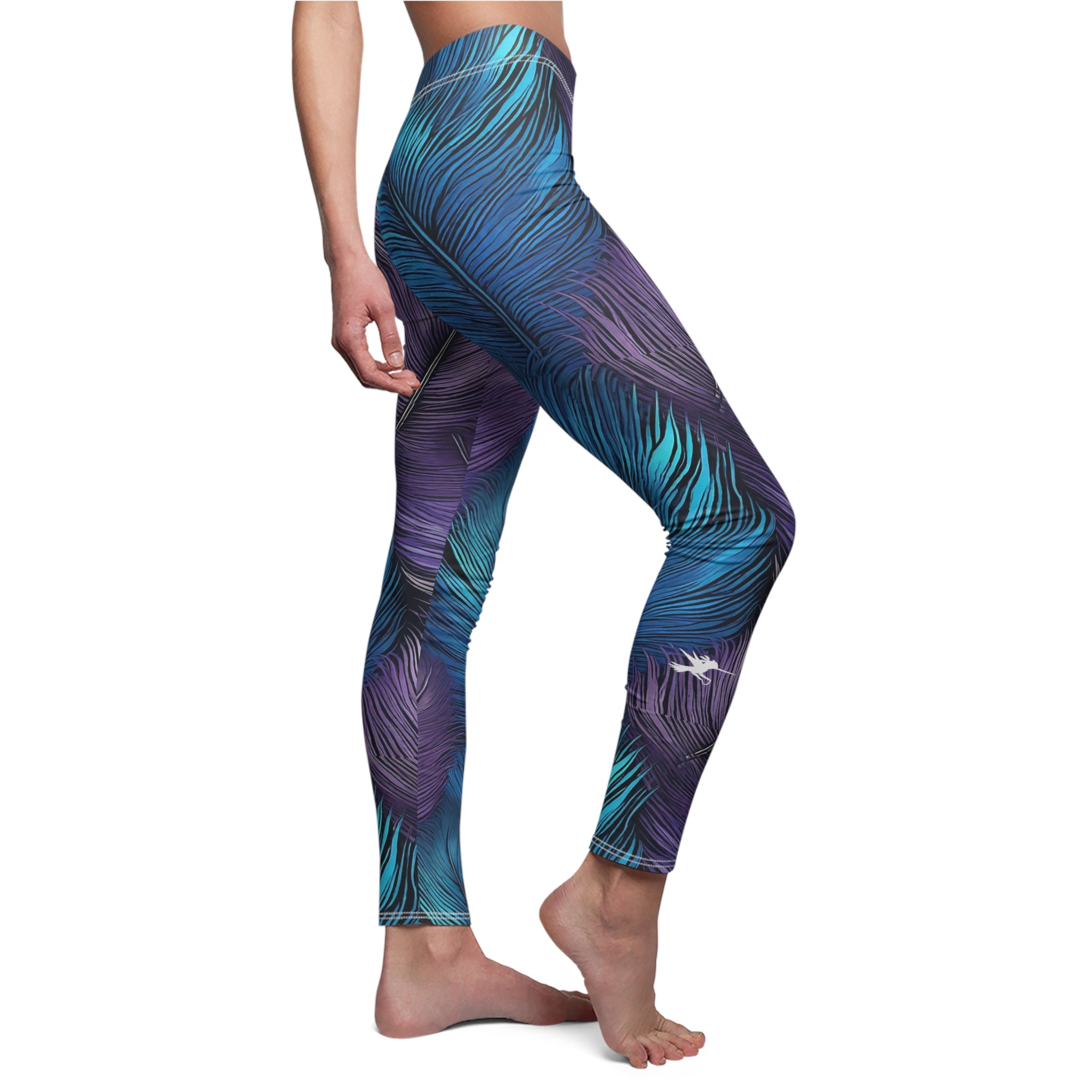 Purple Blue Plume Leggings