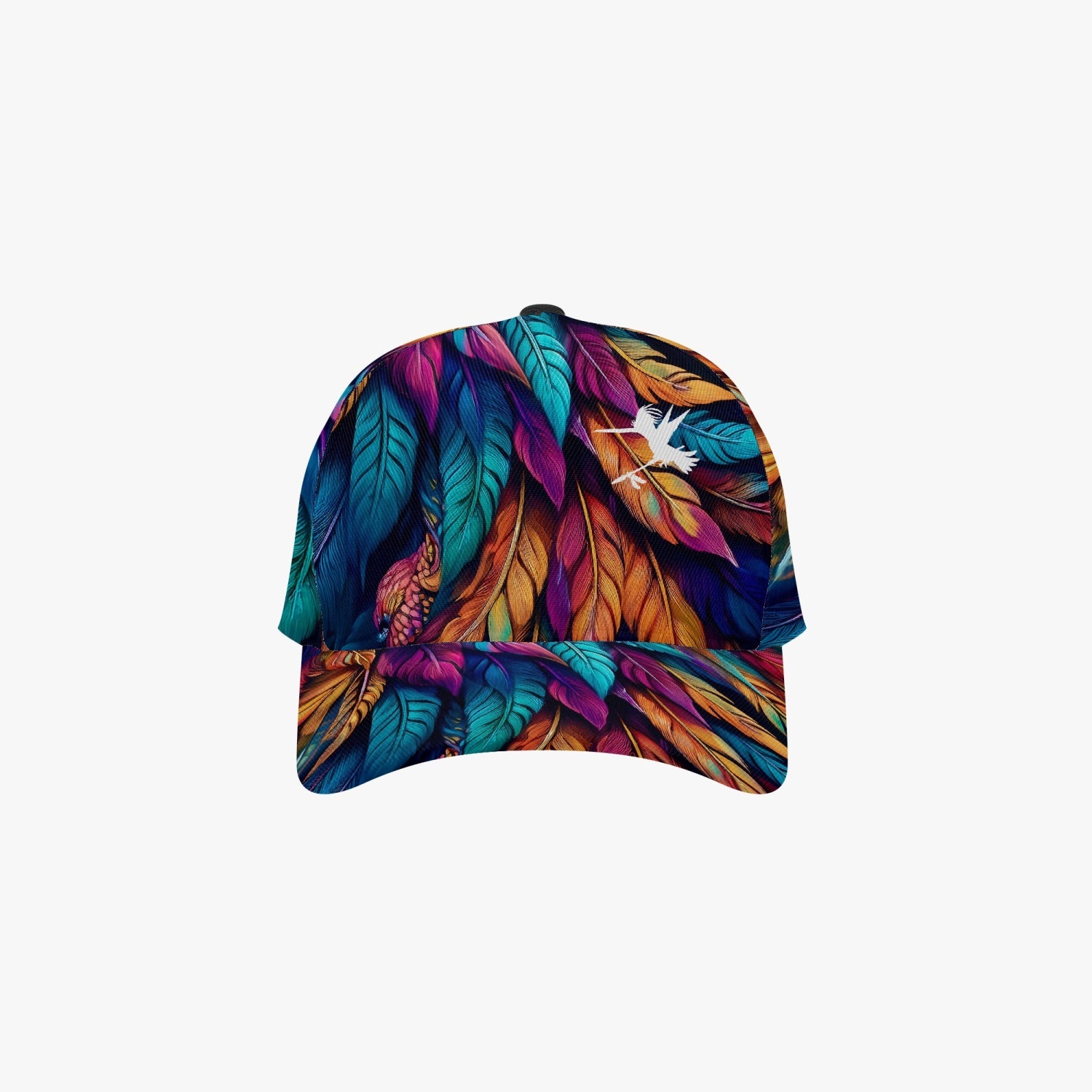 Canvas Colorful Feathers Hat