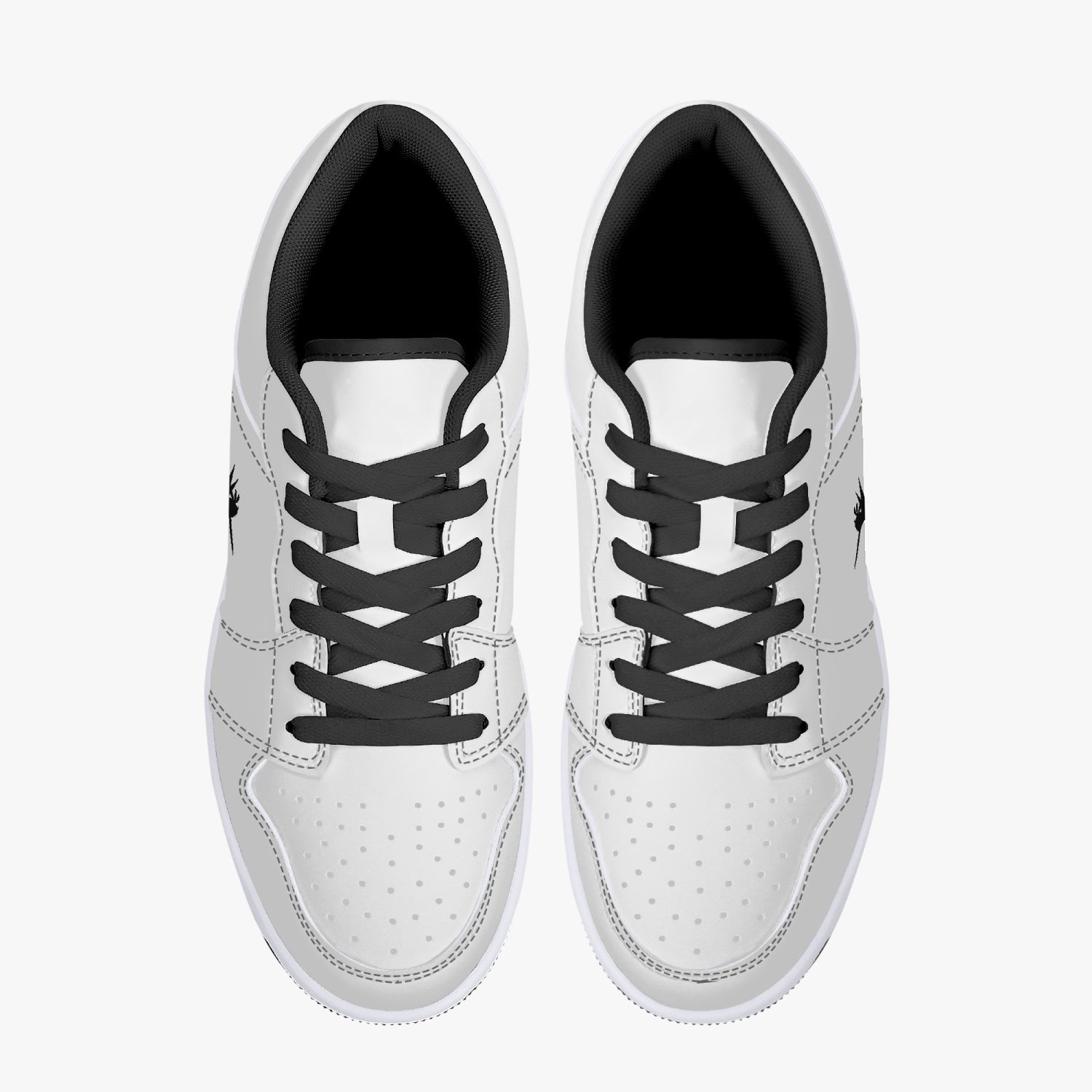 White Nunchucks Low-Top Leather Sneakers