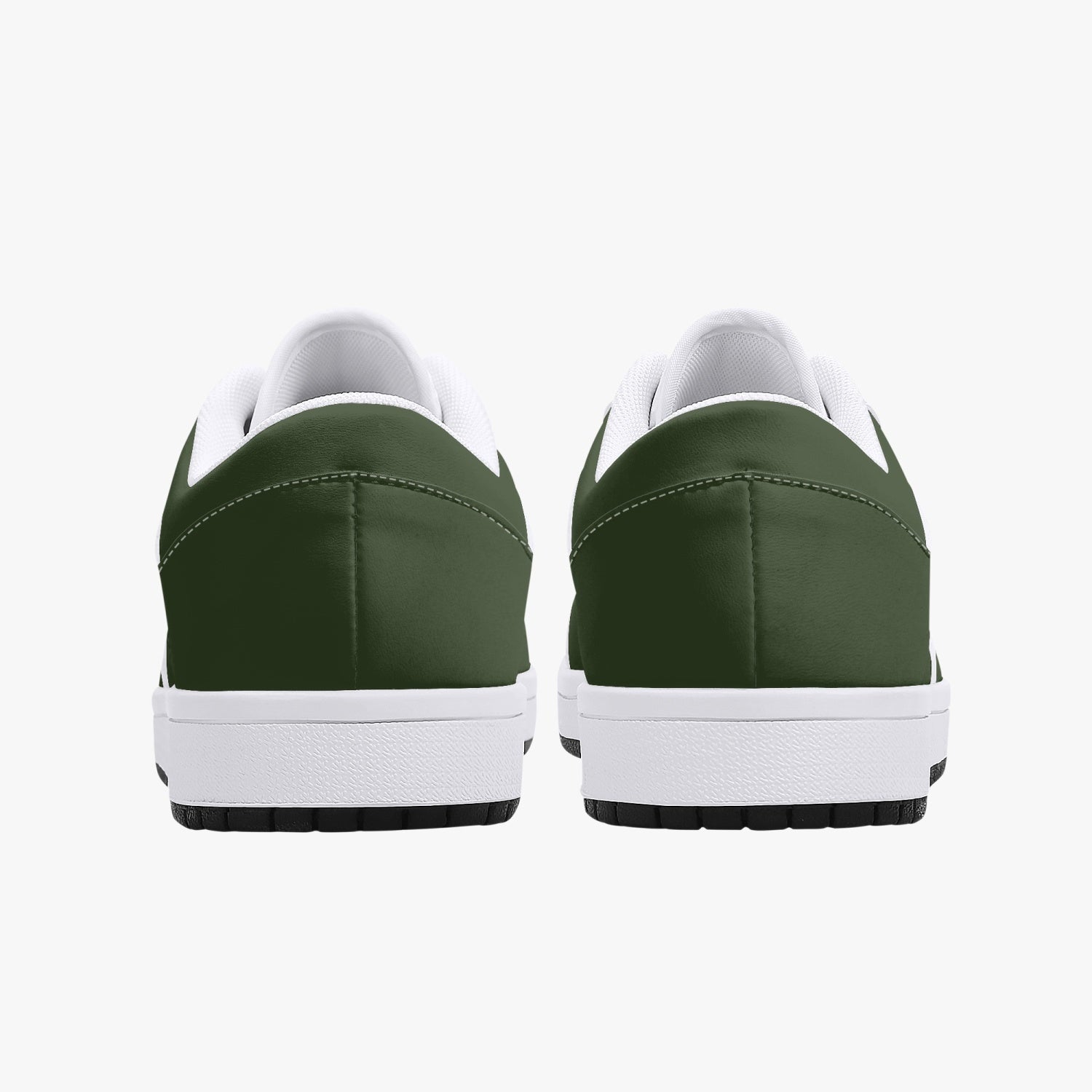 Green Nunchucks Low-Top Leather Sneakers