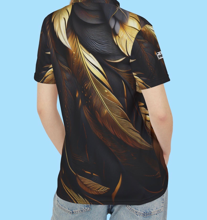 Golden Feathers Polo Shirt