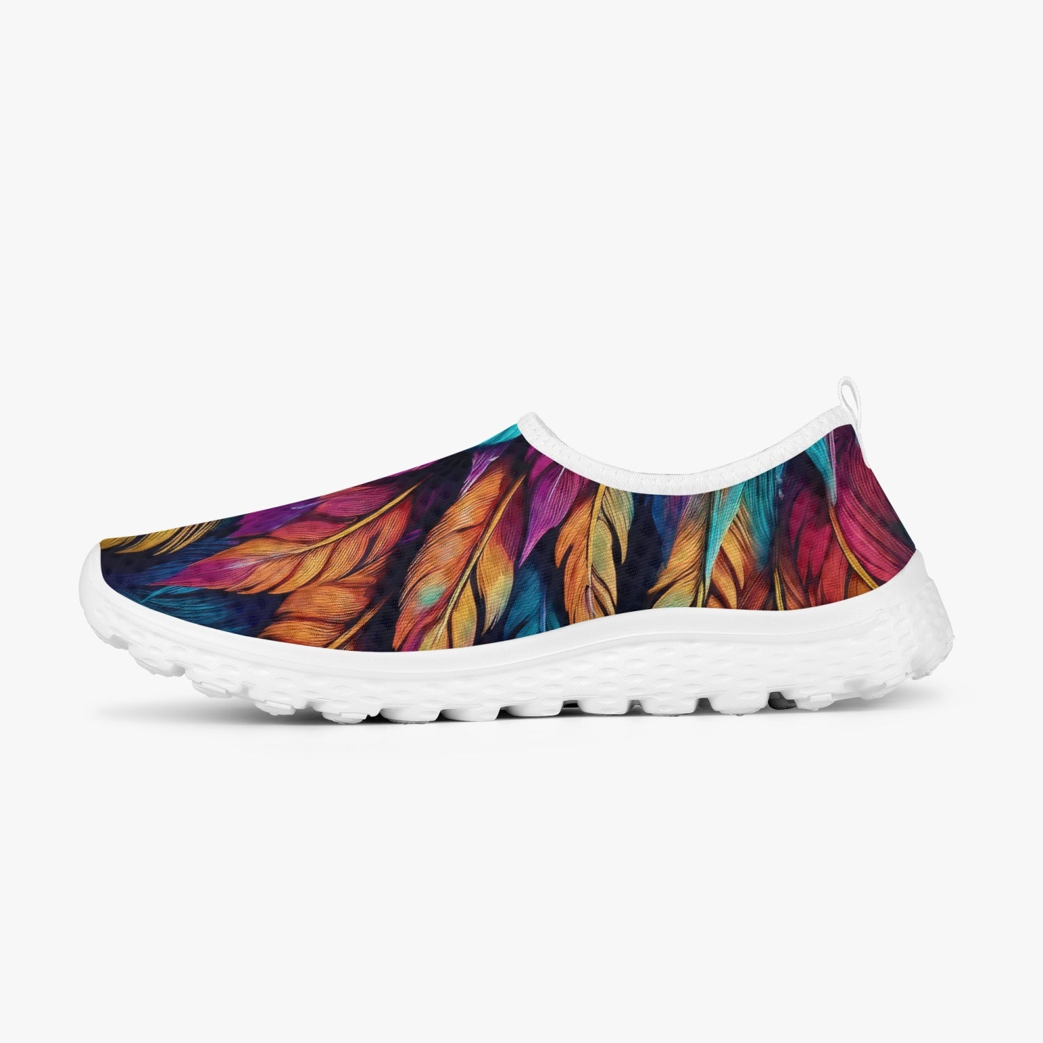 Colorful Feathers Women's Slip-On Mesh Running Shoes