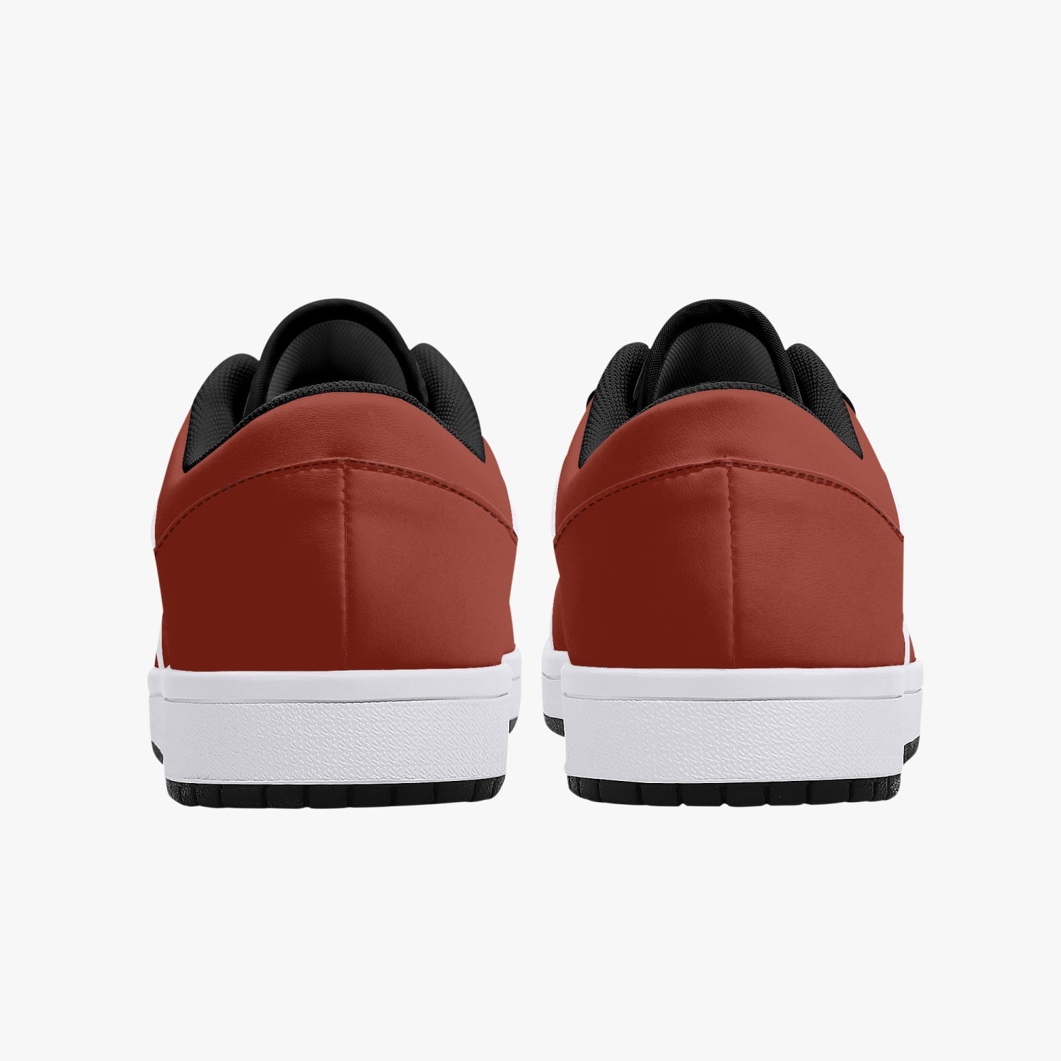 Red Nunchucks Low-Top Leather Sneakers