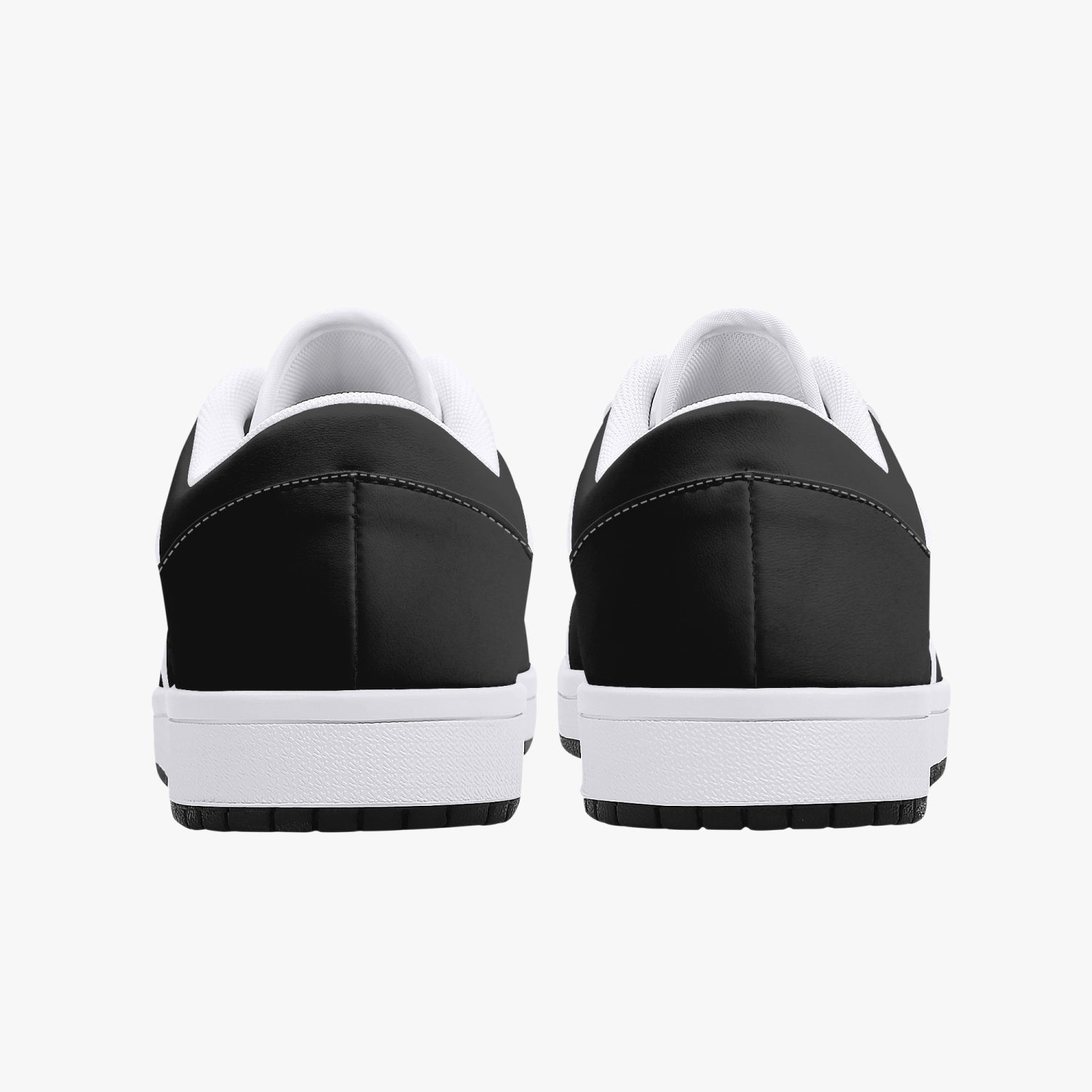 Black Nunchucks Low-Top Leather Sneakers