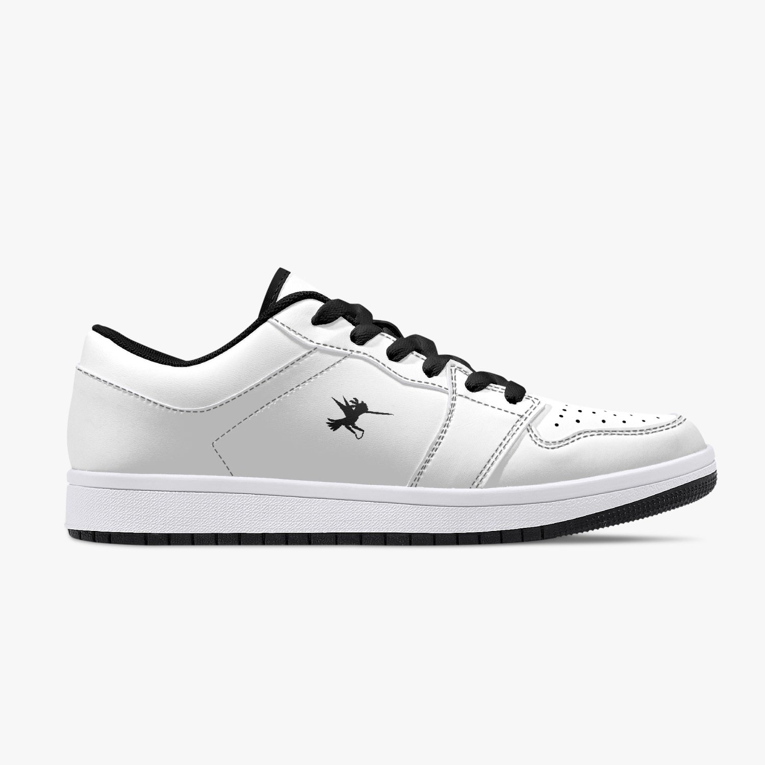 White Nunchucks Low-Top Leather Sneakers