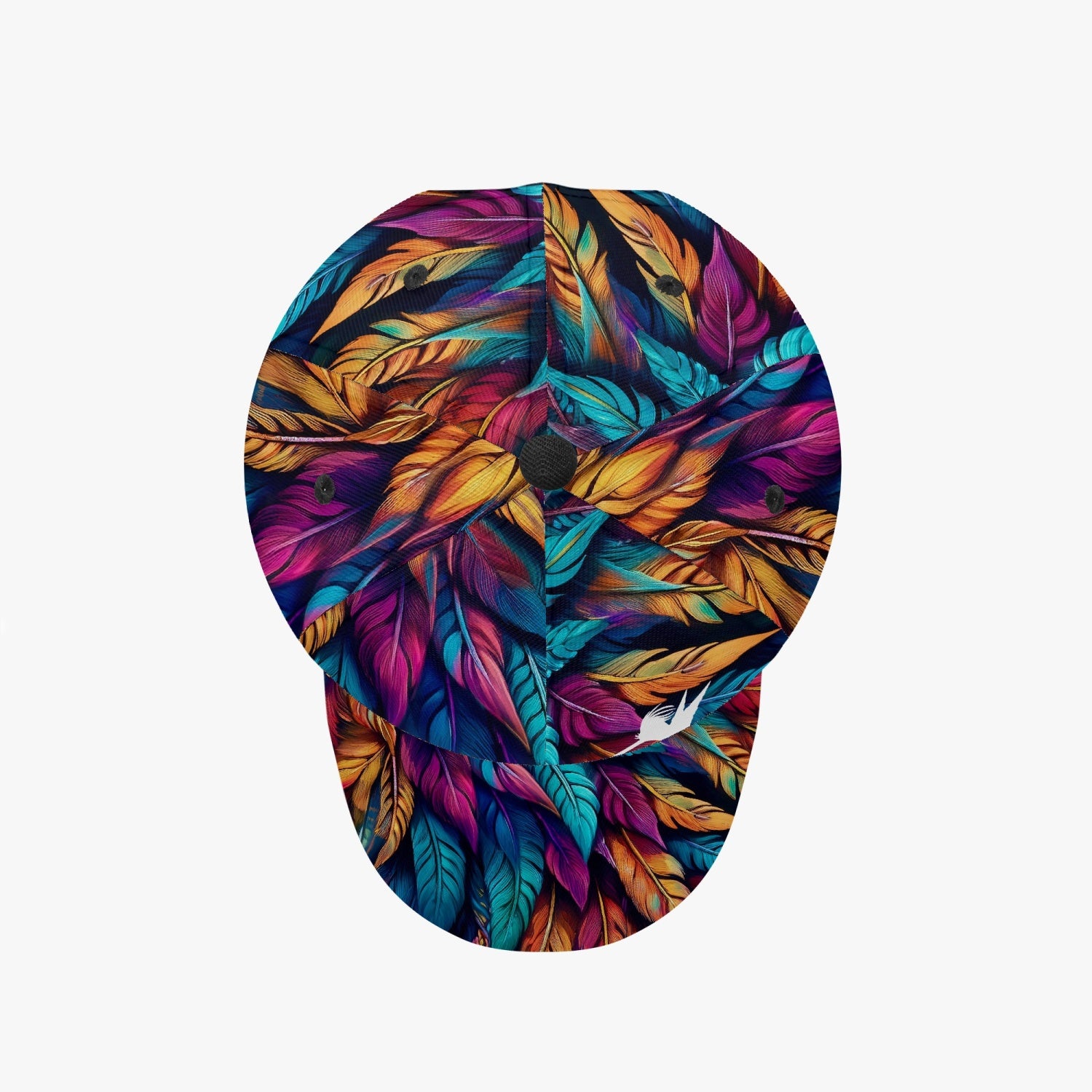 Canvas Colorful Feathers Hat