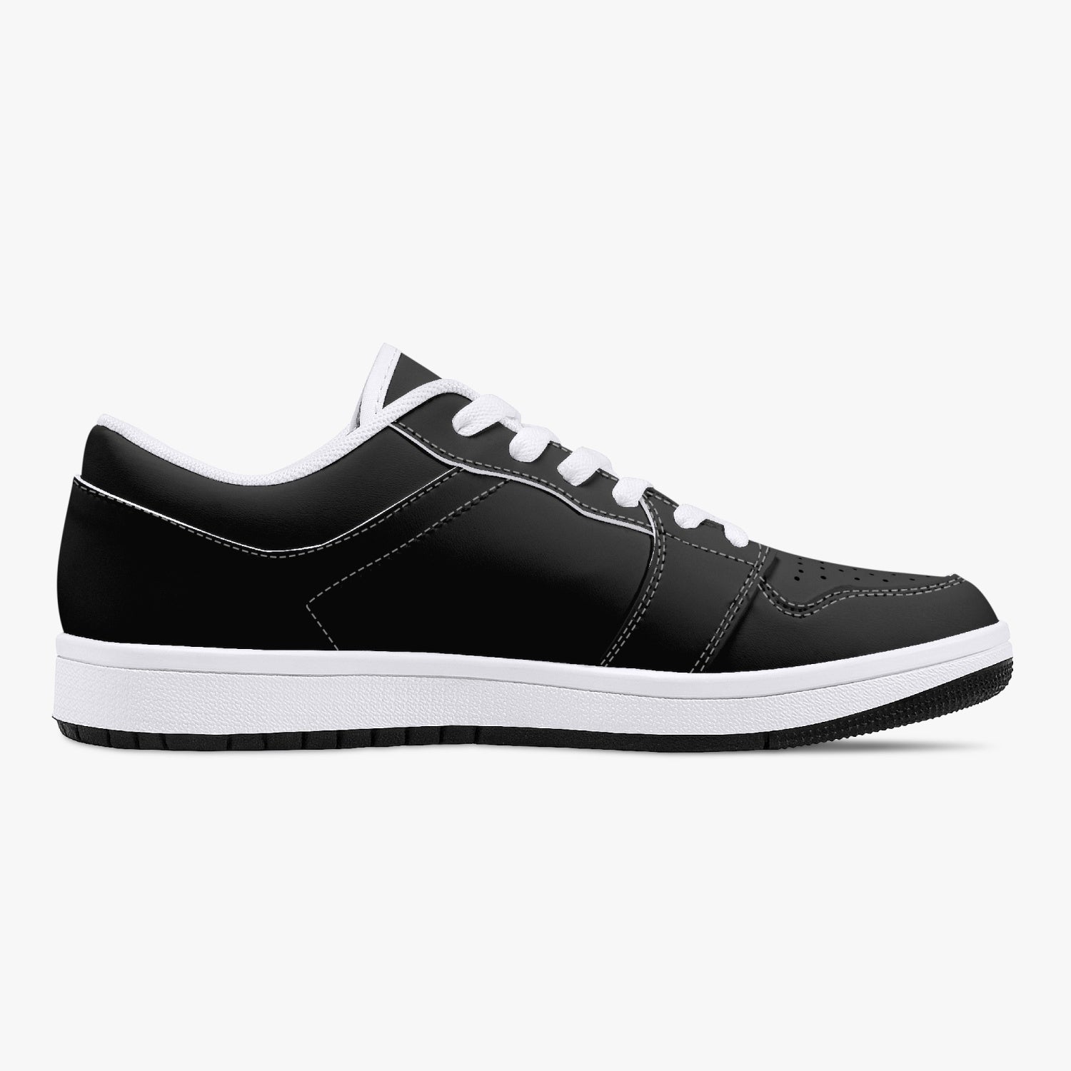 Black Nunchucks Low-Top Leather Sneakers