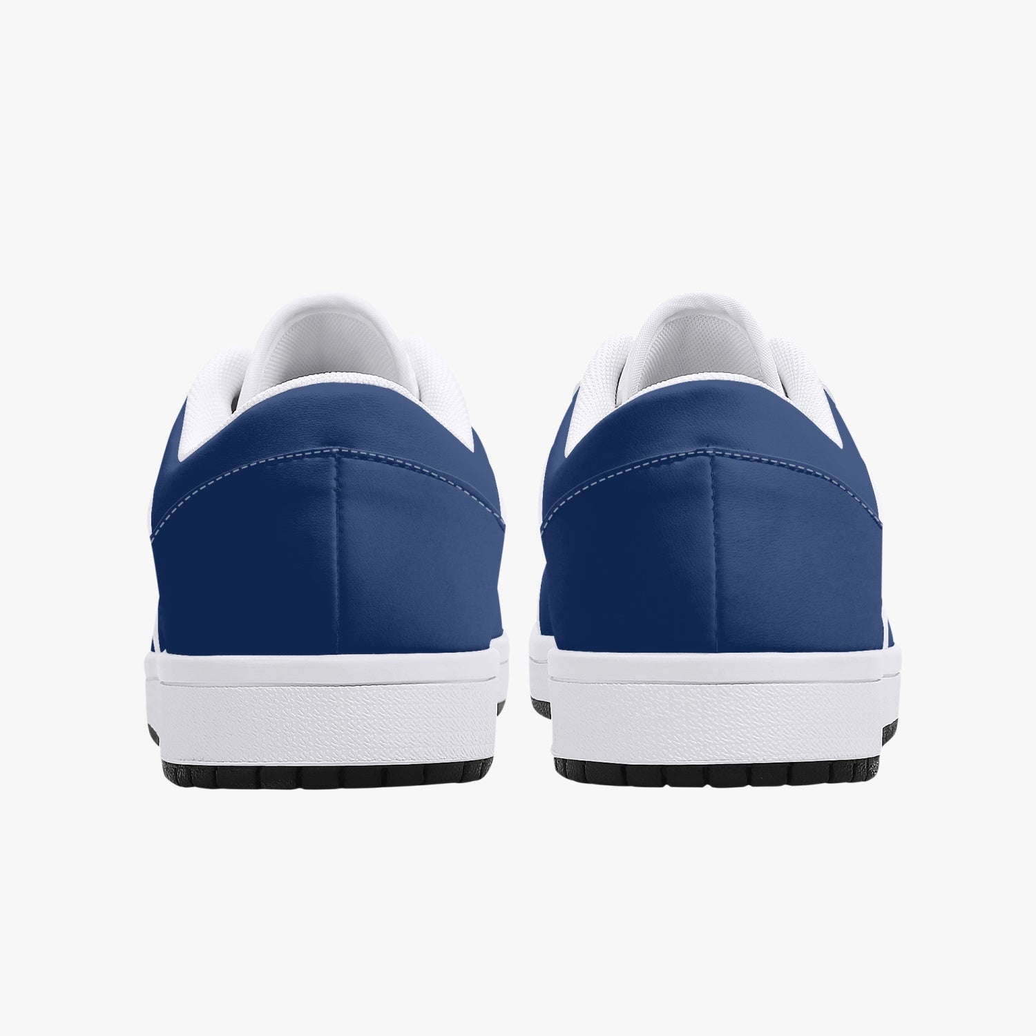 Blue Nunchucks Low-Top Leather Sneakers