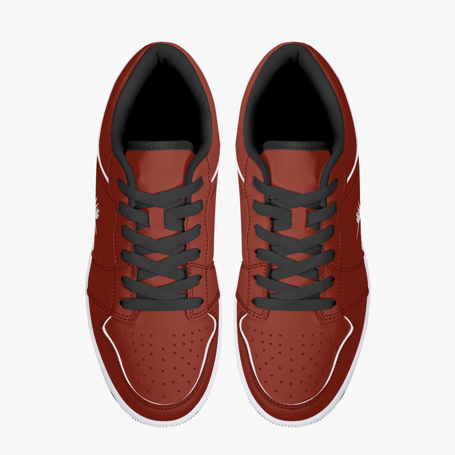 Red Nunchucks Low-Top Leather Sneakers