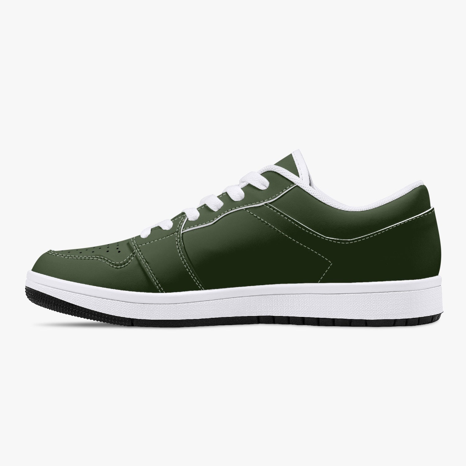 Green Nunchucks Low-Top Leather Sneakers