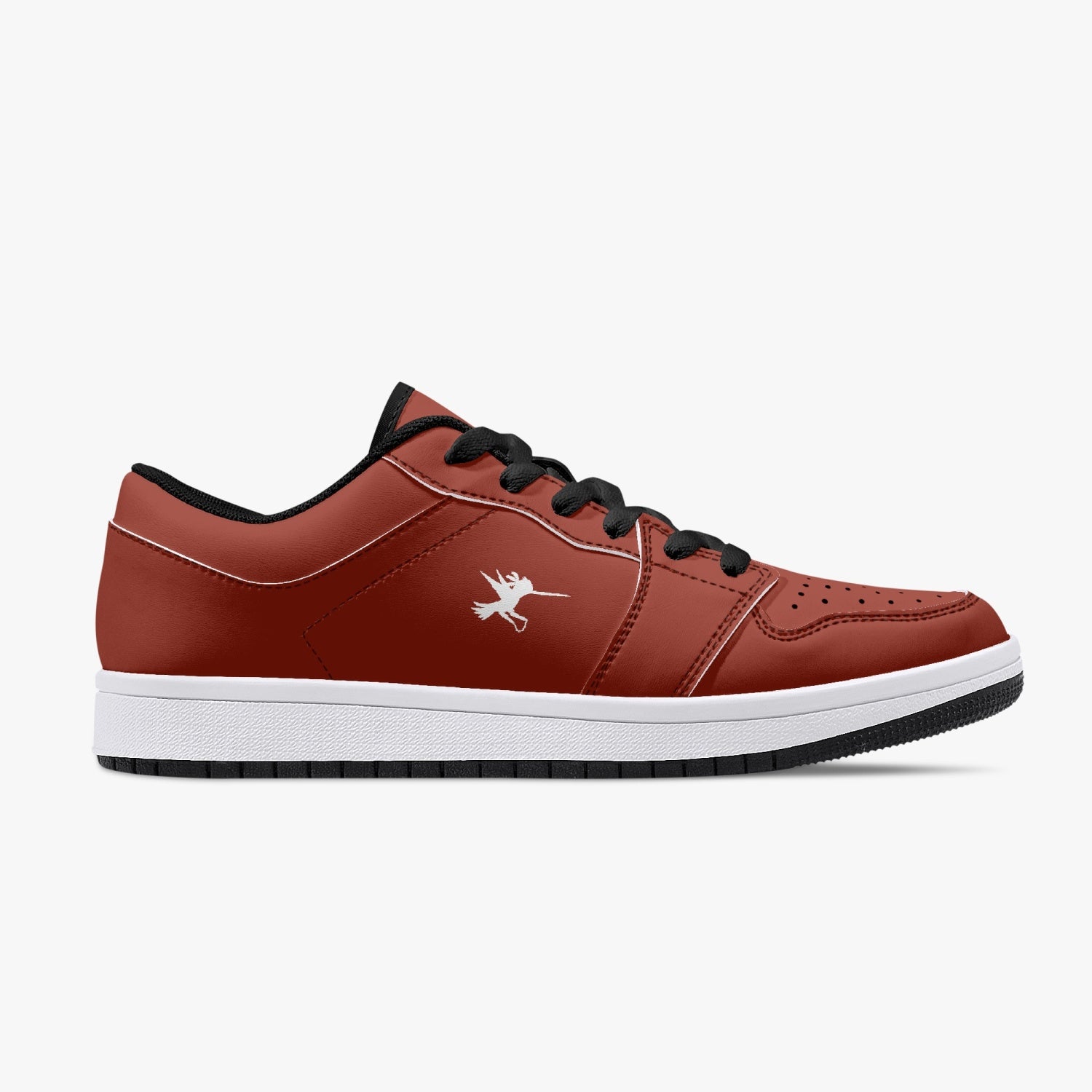 Red Nunchucks Low-Top Leather Sneakers