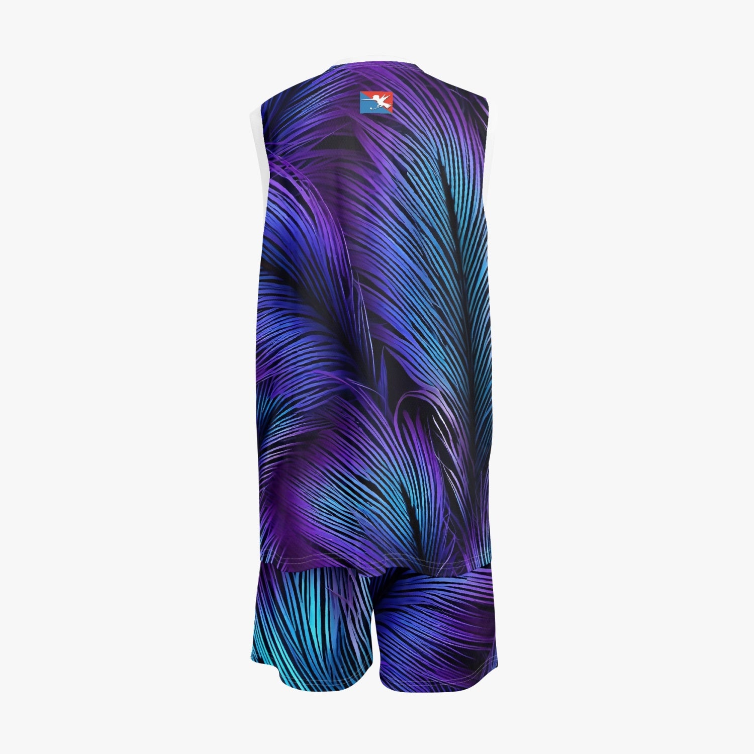 Purple Blue Feathers Golf Jersey Set