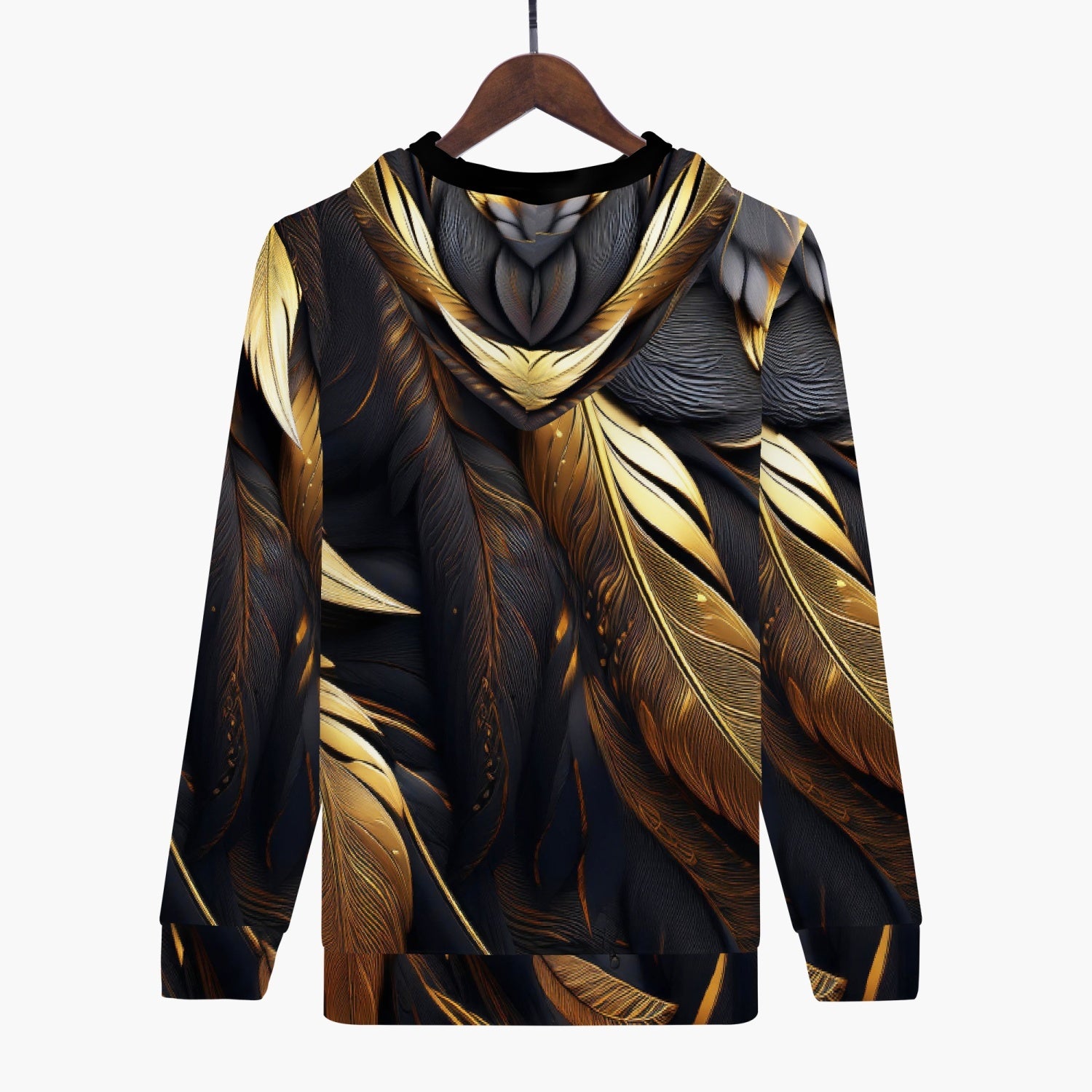 Golden Feathers Zip Up Hoodie