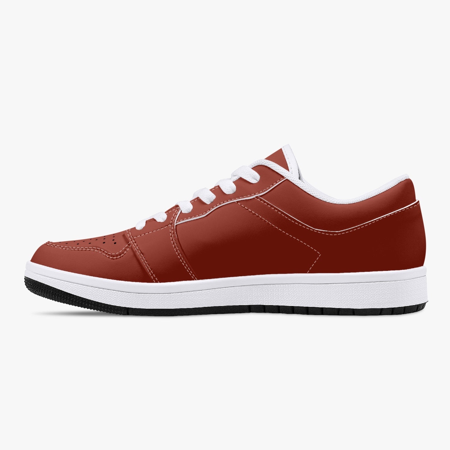 Red Nunchucks Low-Top Leather Sneakers