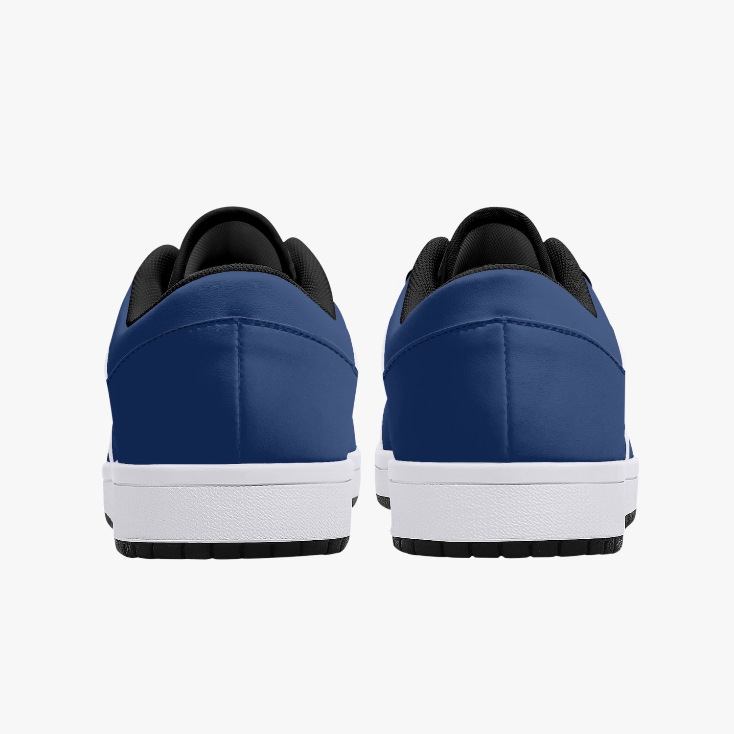 Blue Nunchucks Low-Top Leather Sneakers